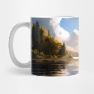 Sailboat Gliding Gracefully On A Tranqull Lake Mug